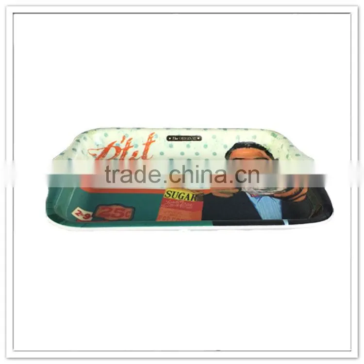 A man taste morning coffee deisgn 23cm customized coffee break melamine tray