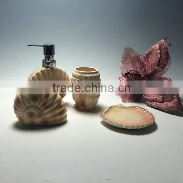 Beach Collection Ceramic Bathroom Accessory Set