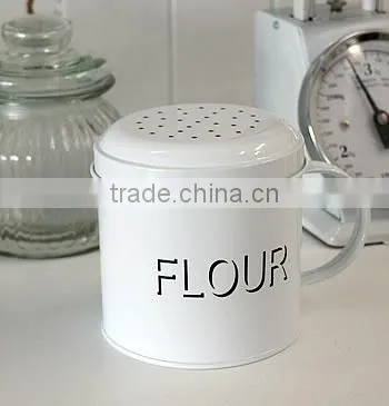 powder coated metal flour shaker