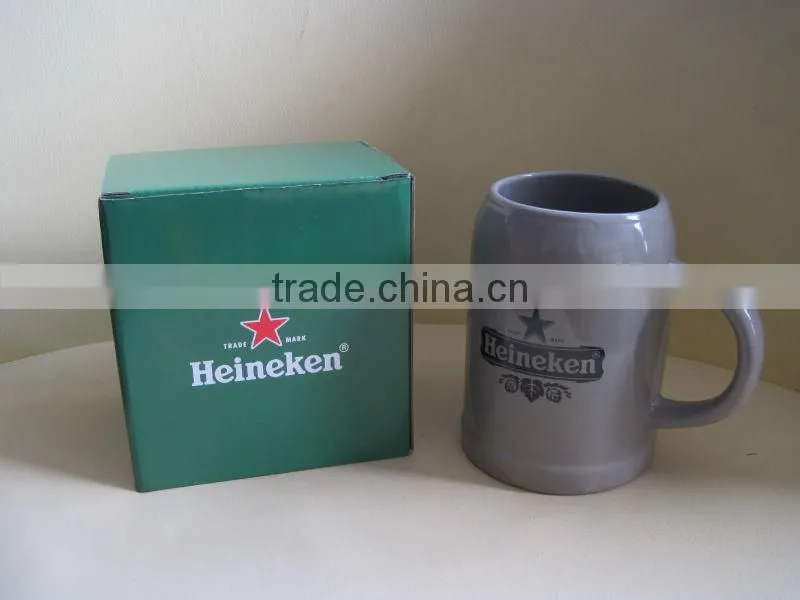 2015 large capacity and colorful shape ceramic beer mug