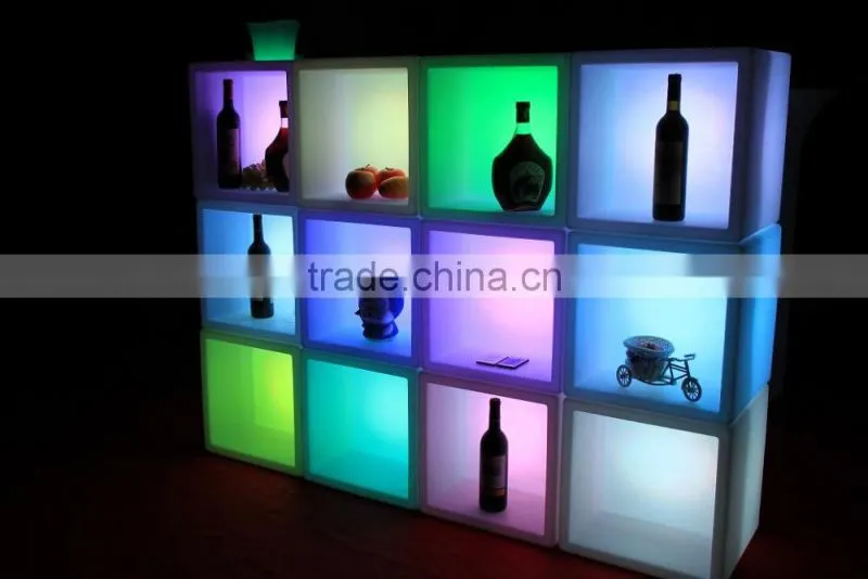 plastic led Ice Bucket led bottle cooler led cube led illuminating ice bucket