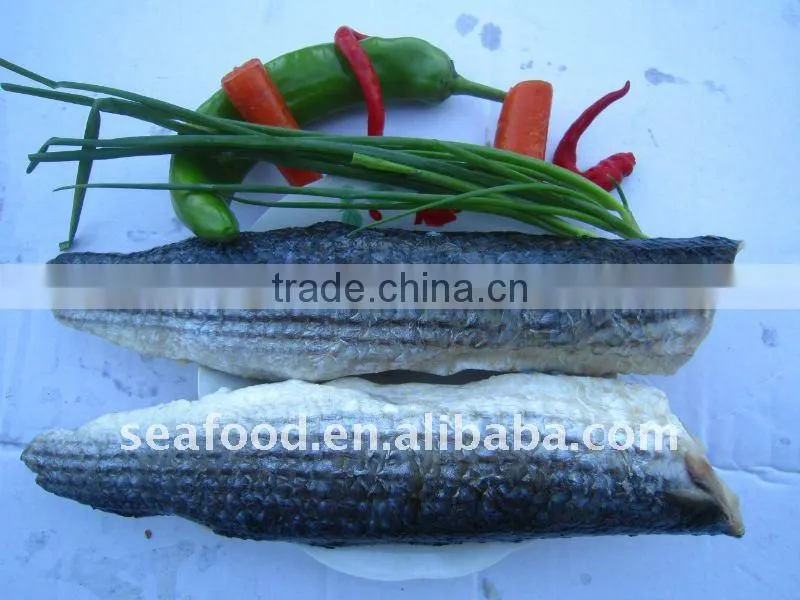 IQF frozen grey mullet fillets skin-on without scale