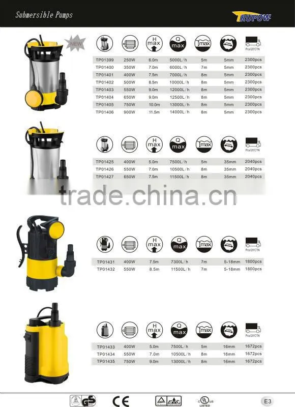 automatic water garden submersible pump