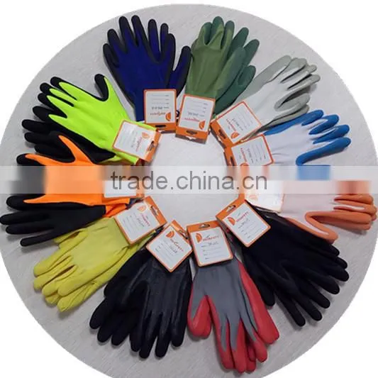 DDSAFETY Cheapest Latex Coated Gloves With 13G Blue Nylon Liner