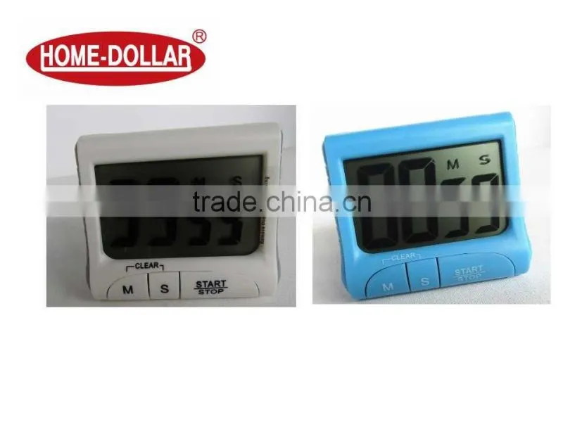 White plastic timer digital with fold stand and magnetic fixing Mini Digital Timer for Kitchen loud beep loud beep kitchen timer