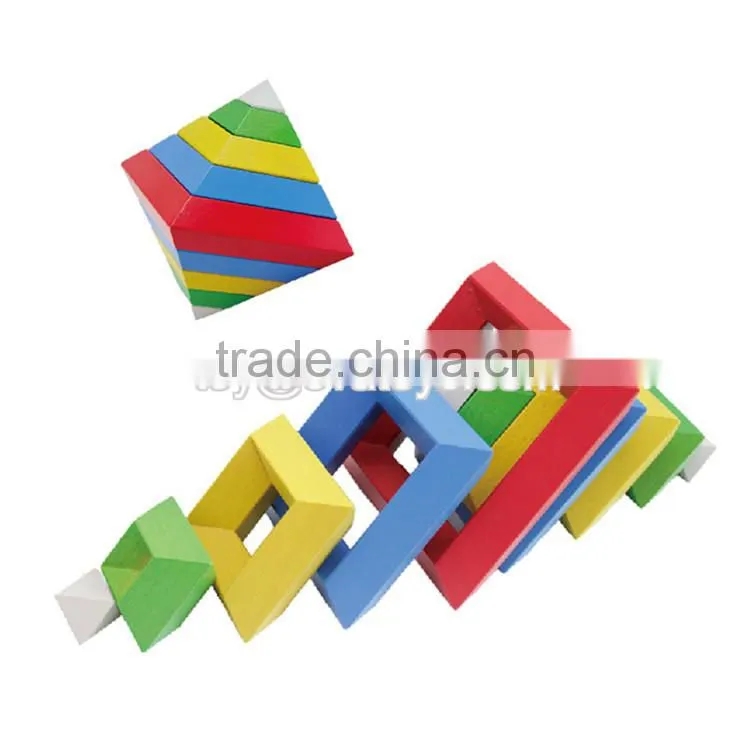 Best design classic geometry blocks wooden baby learning shapes W13E065