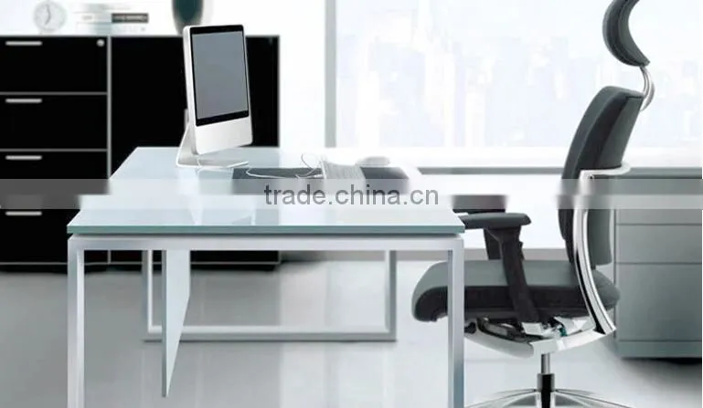 glass executive desk,modern glass desk office furniture,glass corner computer desk