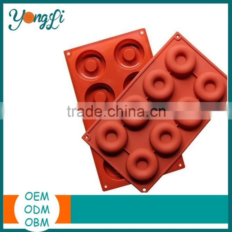 Cute Round Shape Silicone Big Donut Cake Mould
