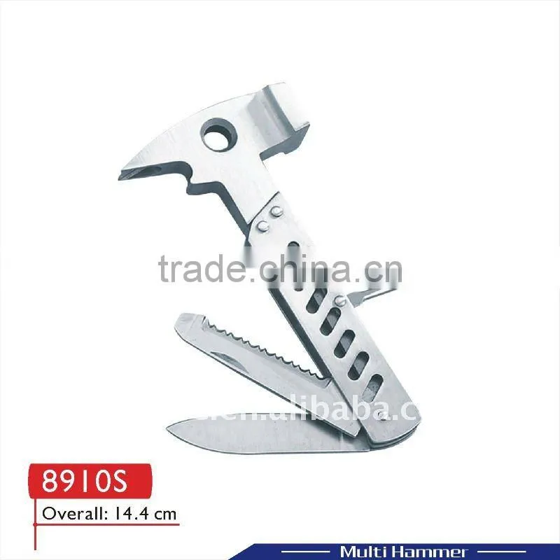 Promotion hardware mini multi function pocket hand tool hammers with axe 8910S