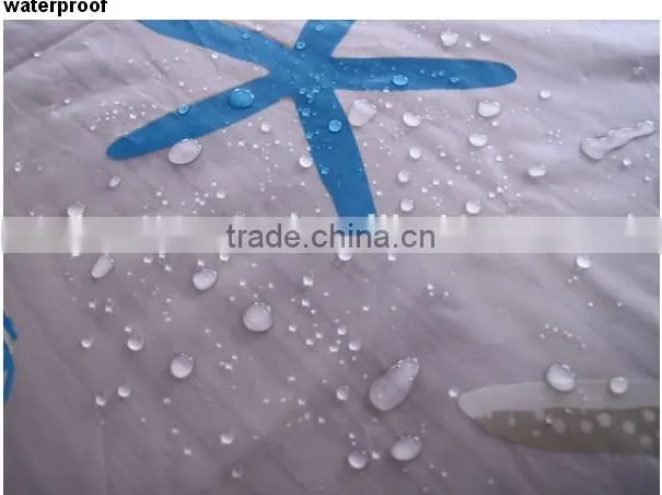 Factoried shower curtain