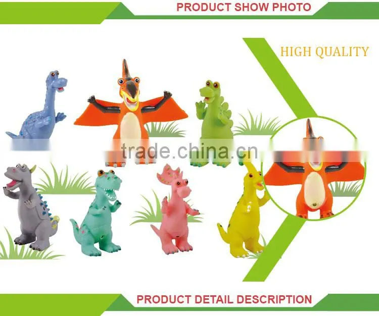 Hot selling kids educational set soft rubber dinosaur king games
