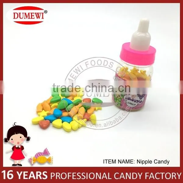 Pressed Candy Marshmallow Jelly Bean Mixed in Baby Nipple Bottle