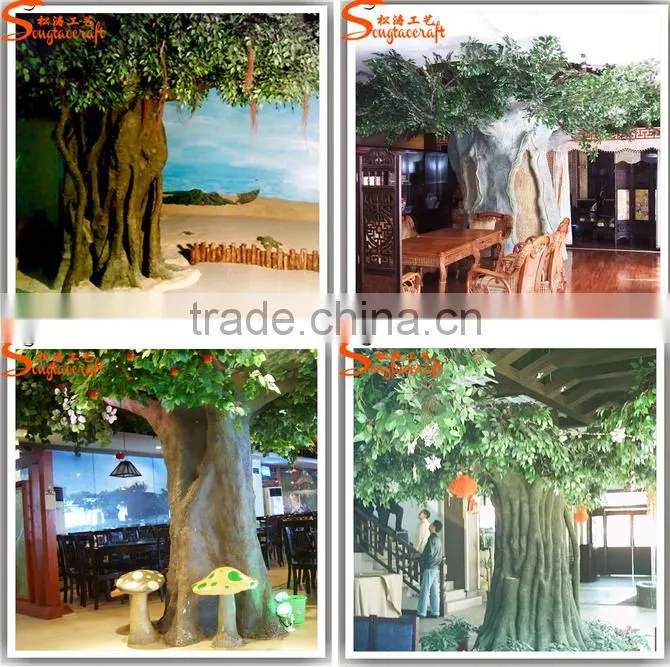 Large outdoor decoration artificial tree home decoration artificial maple tree fiberglass fake artificial red maple tree