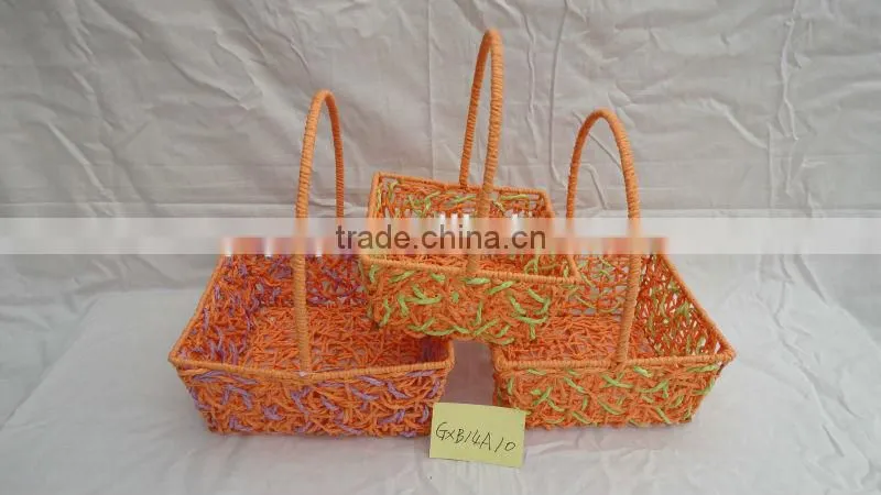 paper rope storage gift basket