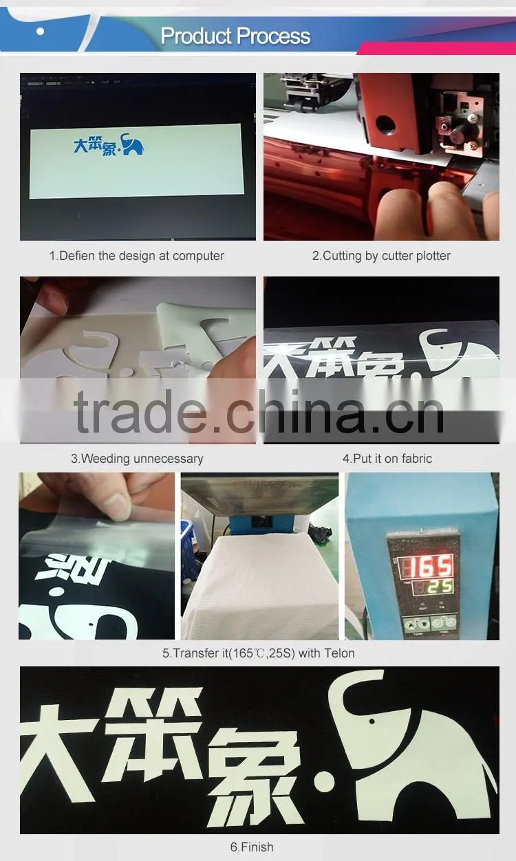 Wholesale clothing heat transfer glow in the dark vinyl roll