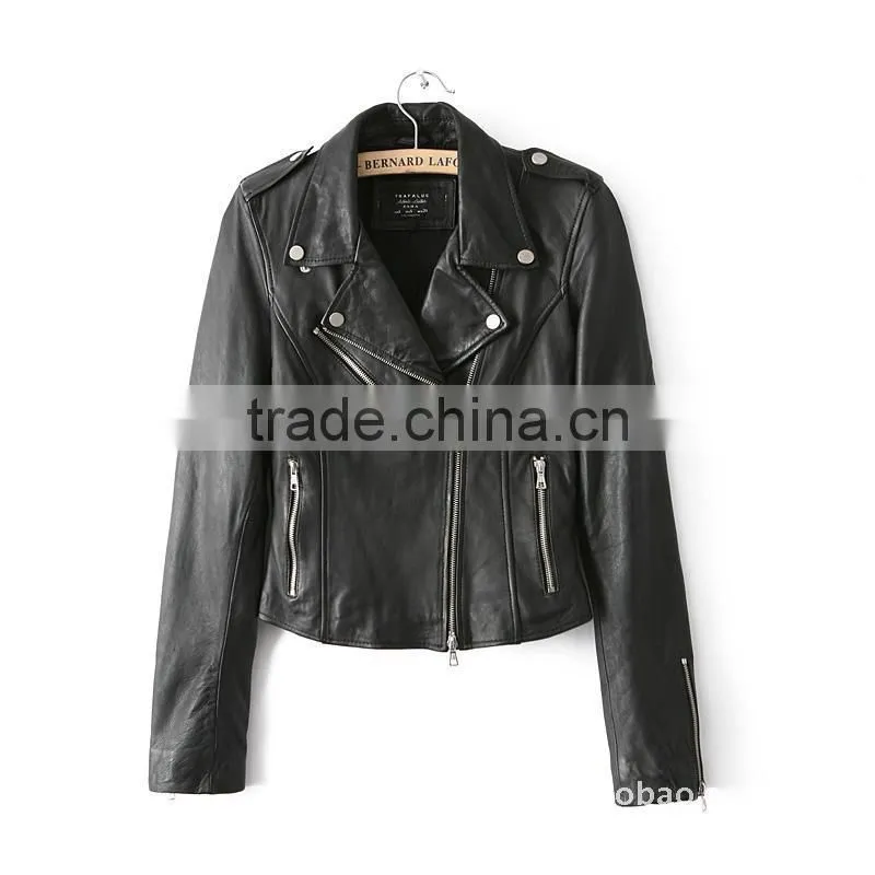 ALIKE pu leather jacket in china fashion jacket