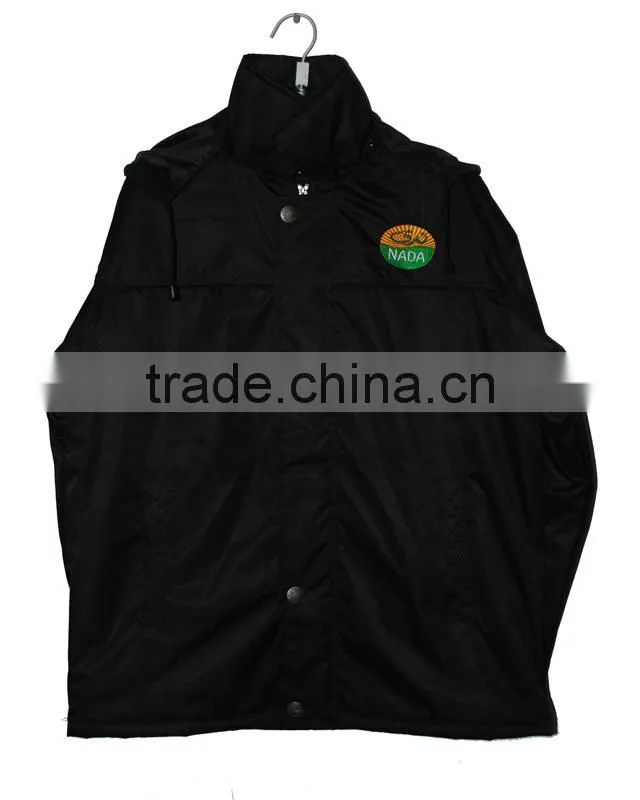 Men's Winter Wear 2015 new men's waterproof pvc coated padded jacket twill pvc coated lining cut terry quilted cotton