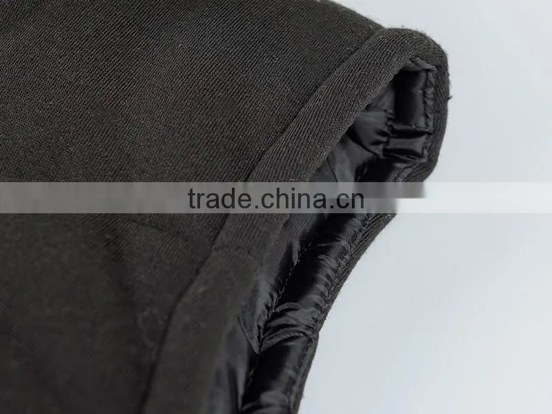 Double sides hooded polar fleece warm winter sleeveless men's windbreaker vest