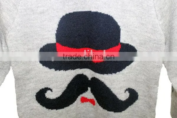 Cartoon Style Wool Sweater Design for Baby Kids