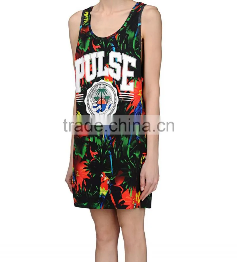 sublimation printing dress, full printing dress 2015 new design