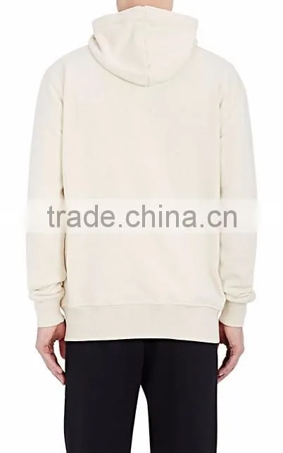 Gusseted zip vent high neck split kangaroo pocket Cotton-blend French terry asymmetric zip-front hoodie
