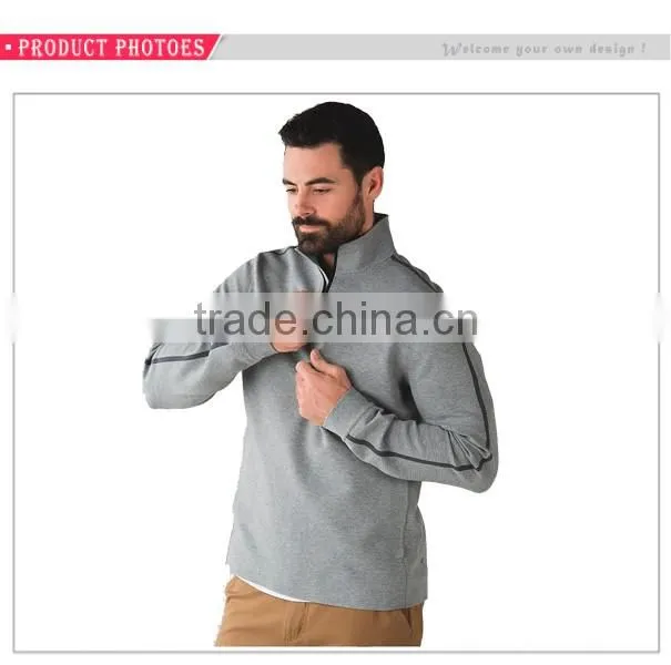 wholesale custom long sleeve sweatshirt blank quarter zip sweatshirt for men