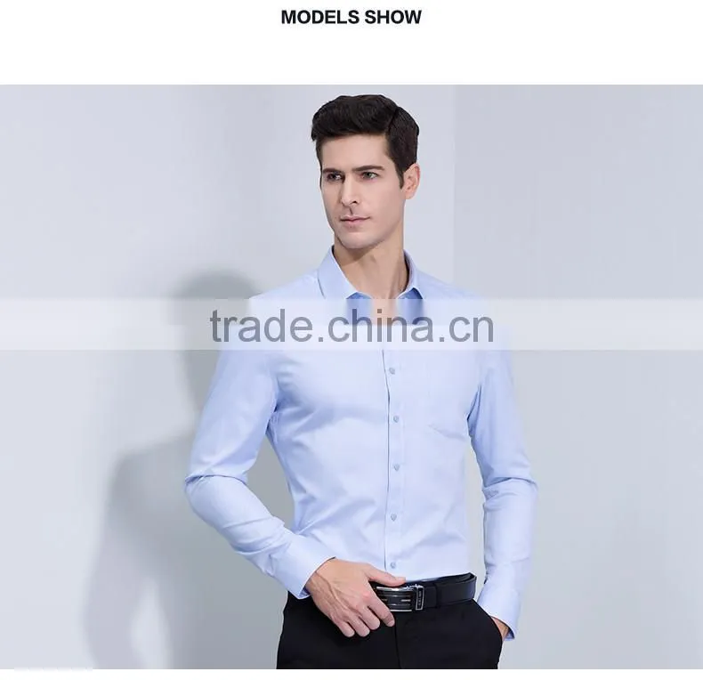 Classic italian bamboo solid color business formal men's shirt with good offer