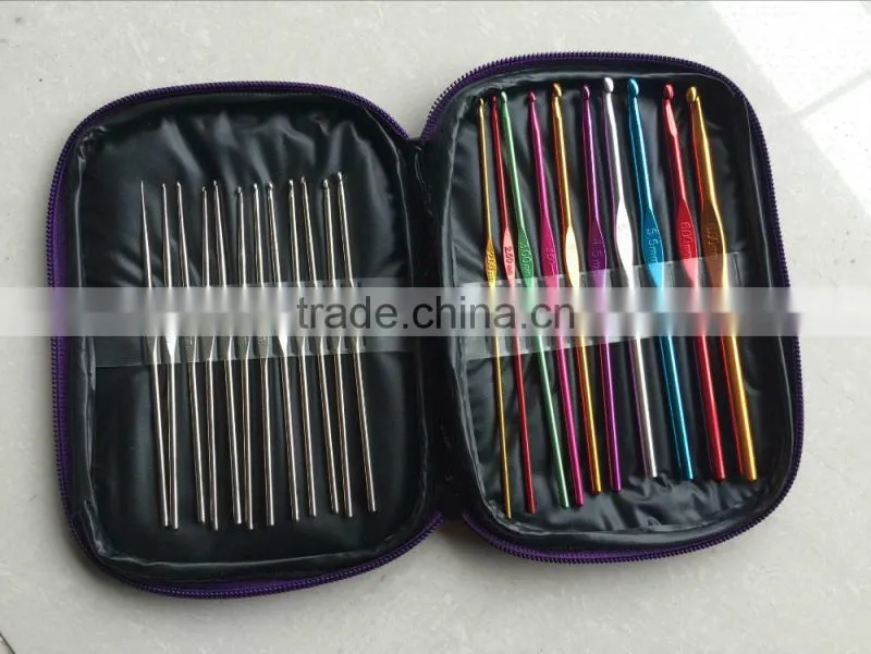 custom bamboo wooden crochet hook set for knitting