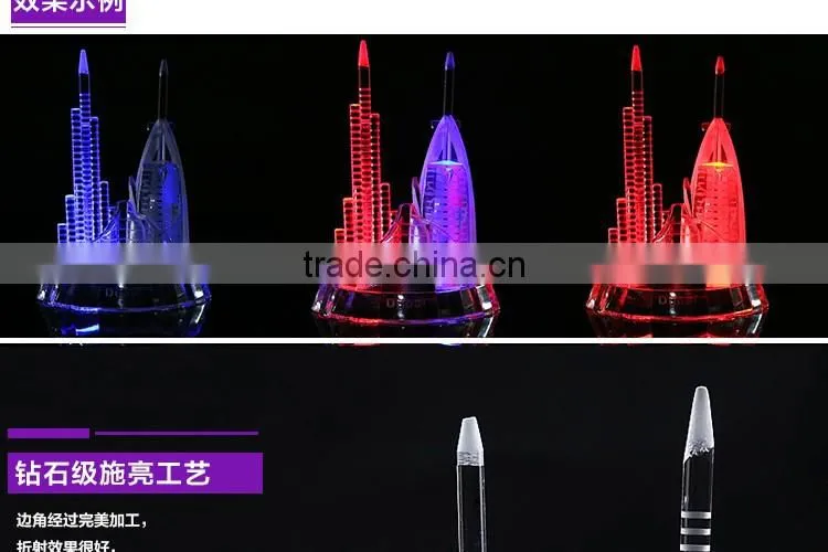 High Quanlity Crystal LED Dubai Tower With Souvenir Gift