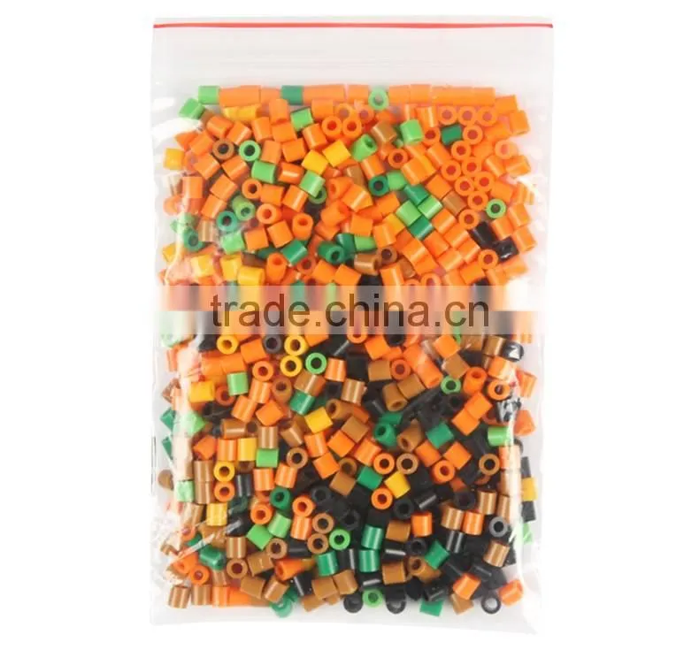 Diyfashion 5mm hama perler fuse beads round pumpkin set with puzzle iron paper and twezzer hama beads toys for kids 18089