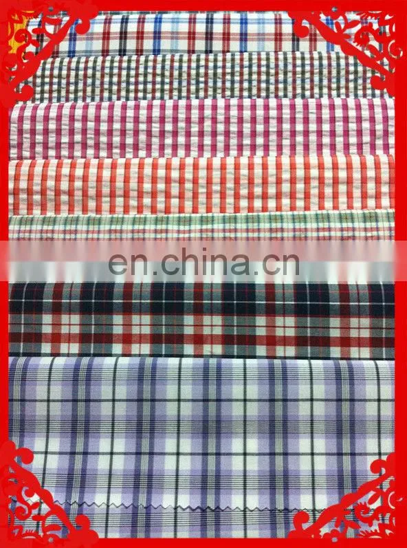 2014 fashion latest new Italy design pattern stripe cotton cvc t/c seersucker stripe fabrics for shirt