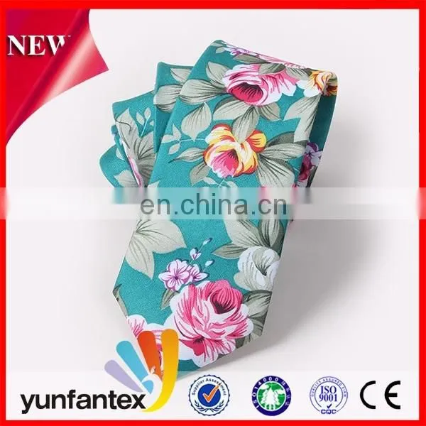 2016 suitable 100 Cotton Floral Printed Necktie Design