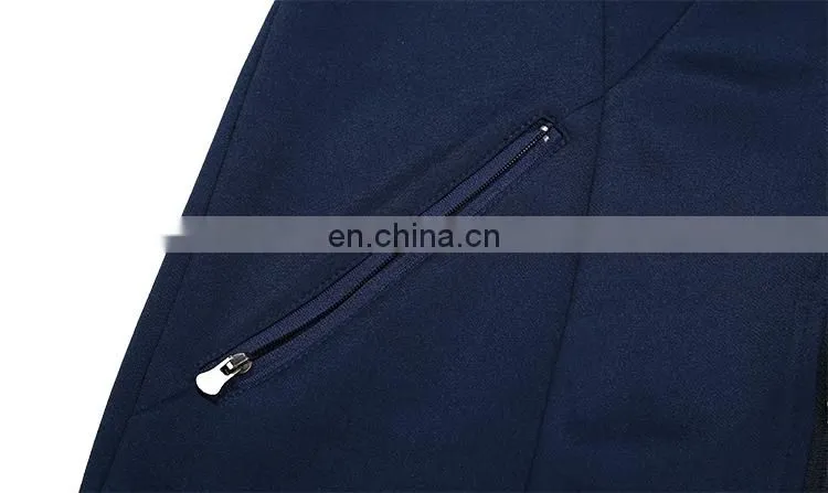 Blank navy men sports wear branded tracksuits