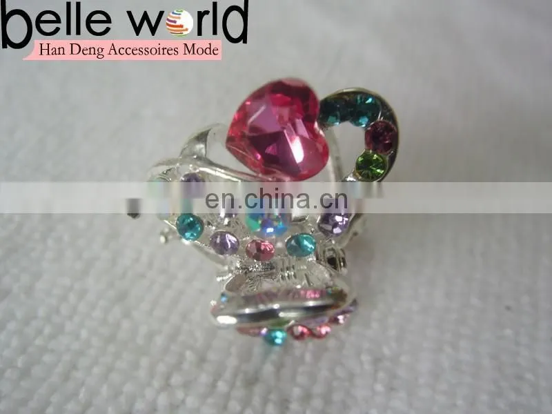 Elegant Heart-shape Rhinestone Mini Hair Claw Clips for Wedding