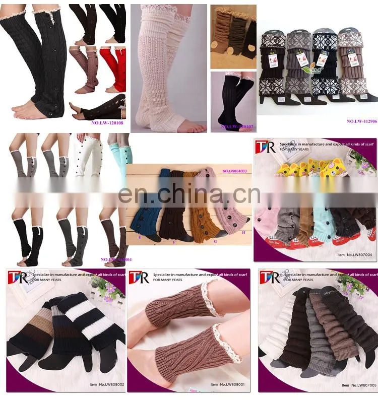 wholesale lace knit crochet women leg warmers & boot cuffs