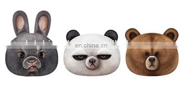 Fashion 3D printing decorative throw sofa cushion cheap cute soft plush animal shaped pillow