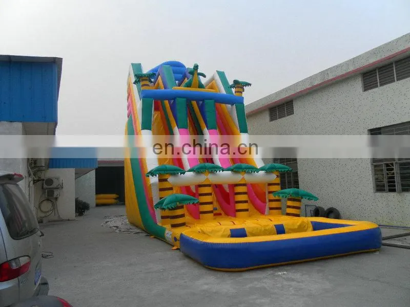 Guangzhou TOP super long hippo inflatable water slide