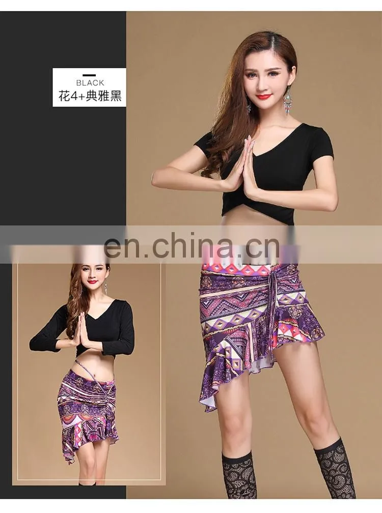 T-5189 Fashion designed printed pattern 12 colors belly dance costumes
