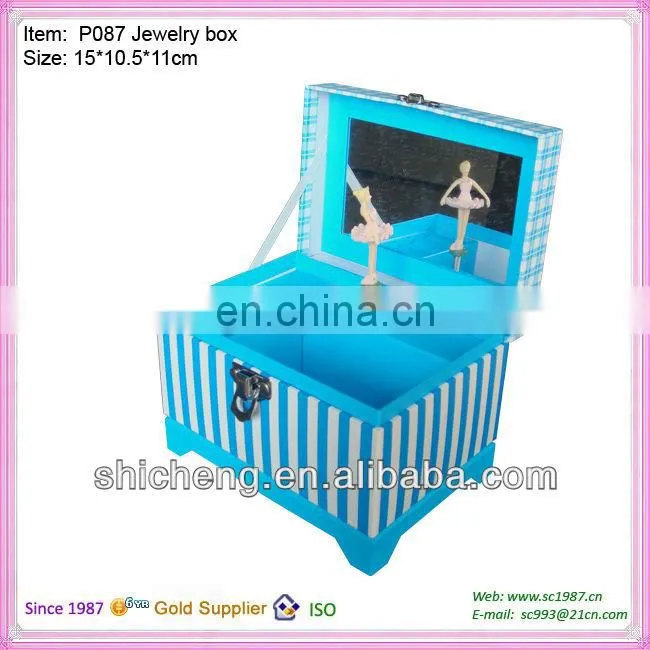 Fancy paper music jewelry box with ballerina