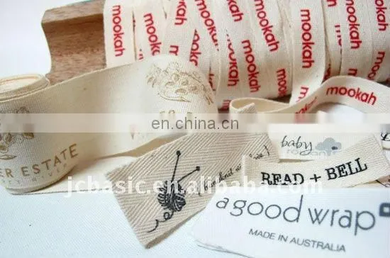 silk screen printed garment label in apparel