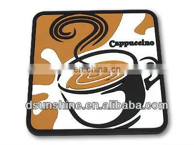 hot sale OEM-factory Embossed / debossed 3D Soft PVC Coaster