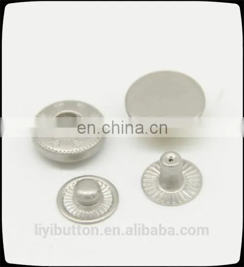 new arrival products, shiny side matte nickel metal snap button, snap dome button