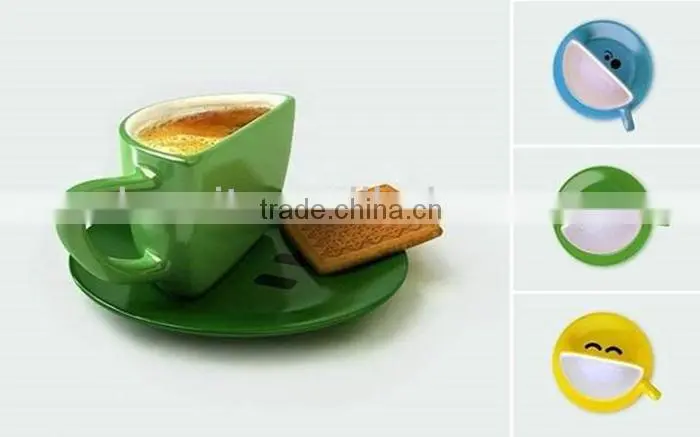 2013 Assessed Supplier 230cc Color Glaze Cup And Dish