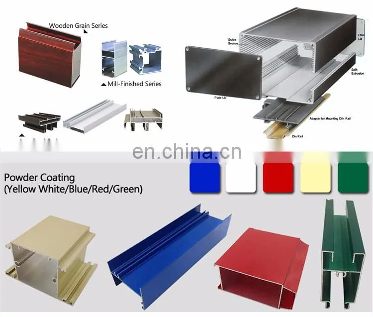 Shining polished anodizing color champagne aluminium profile