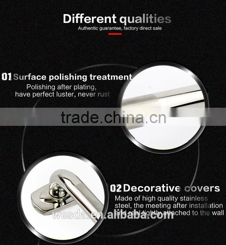 2015 Wesda new product bathrooms designs grab bars for disabled w301