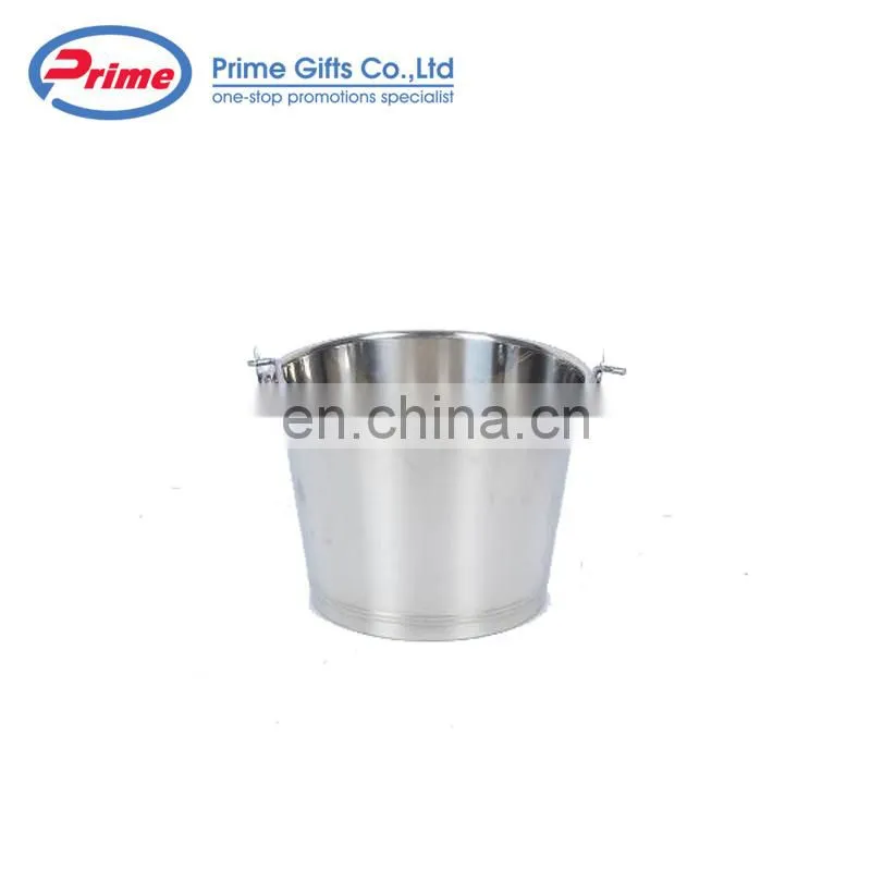 Round Stainless Steel Ice Bucket Metal Beer Tub Cube Container Wine Champagne Cooler Handles Copper Ice Buckets