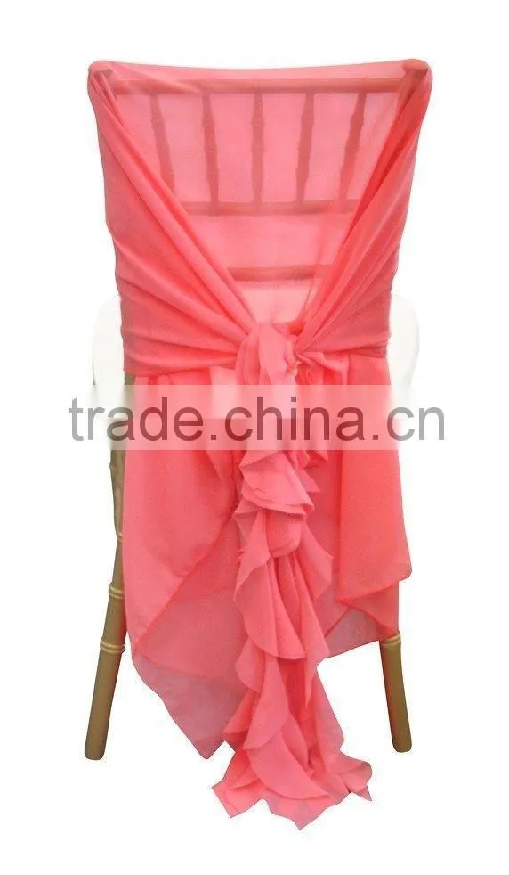 Wedding chair cover and chiffon sash