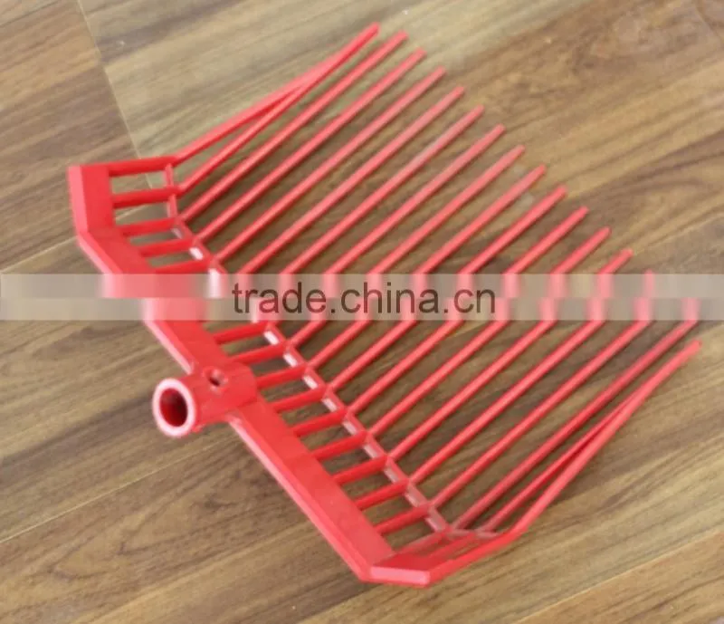 plastic PP rake for farm work /injection moulding for durable plastic ABS rake