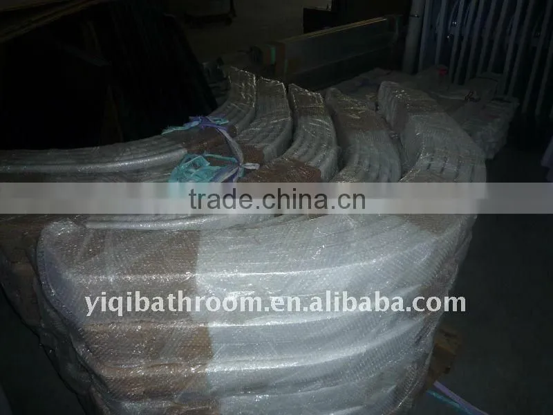 ABS high tray frosting tempered glass shower enclosure