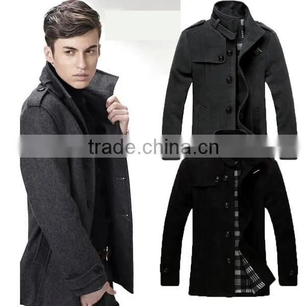 custom winter clothing/designer winter clothing/best style winter clothing/zipper up wool coat